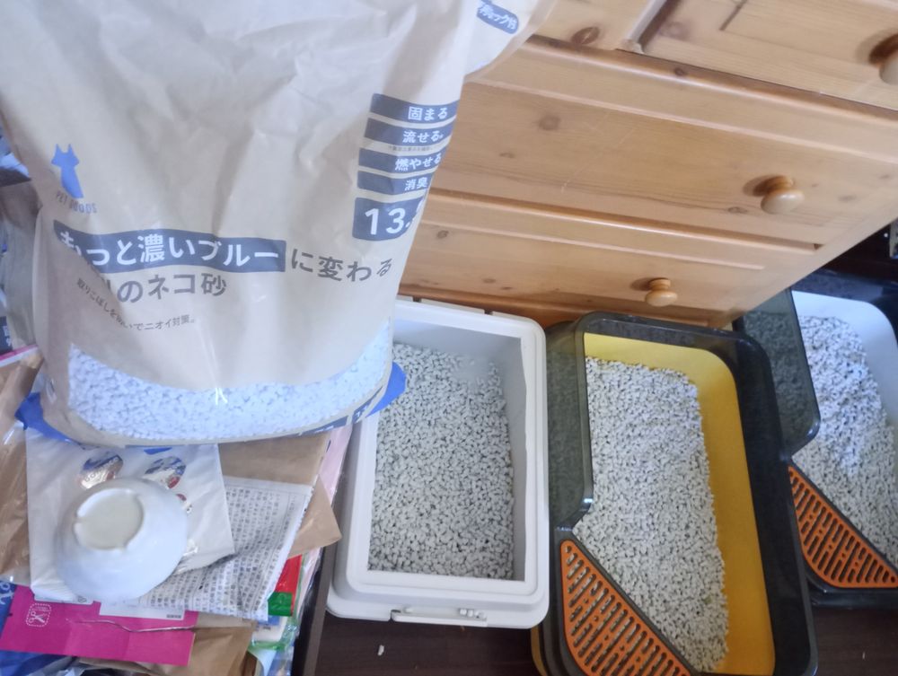 愛用の固まる猫砂